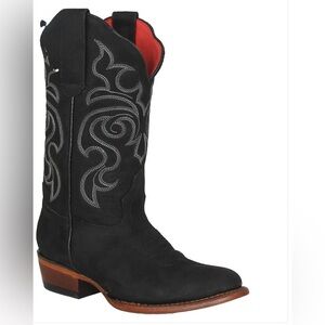 Los Altos Women’s Leather Black Western Cowboy Boots Size 7